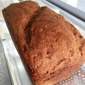 Vegan quinua bread at MOA Organicos in Porto Alegre