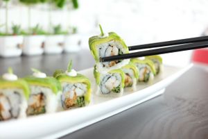 Avocado sushi roll at Etcetera Vegetarian & Coffee in 