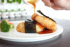 Fried onigiri at Etcetera Vegetarian & Coffee in 