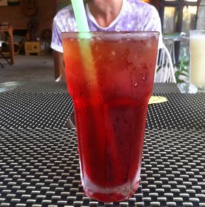 Strawberry ice tea ($2) at Garden of Universe in Siem Reap