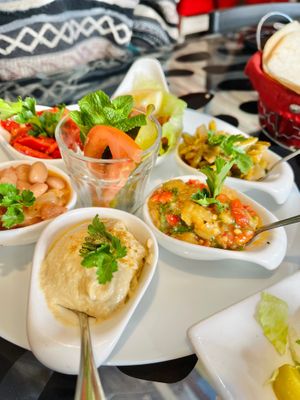 Mezze for one. Was served with bread (no GF option)  at Le Mezze du Chef - Menilmontant in Paris