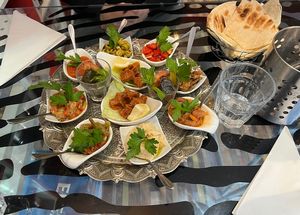 Mezze platter for 2 (20€)  at Le Mezze du Chef - Menilmontant in Paris