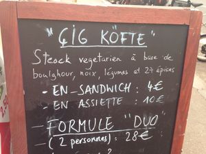 the wonderful végétarian steak at Le Mezze du Chef - Menilmontant in Paris