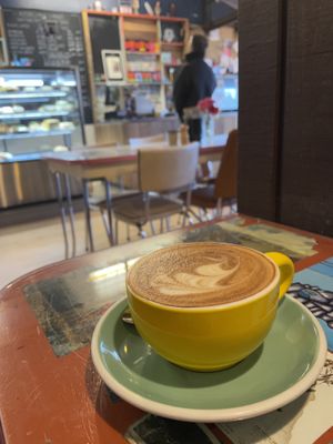 Oat latte at Ritual Coffee Company in Blenheim