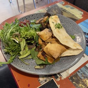 Breakfast burrito with tofu and mushrooms  at Ritual Coffee Company in Blenheim