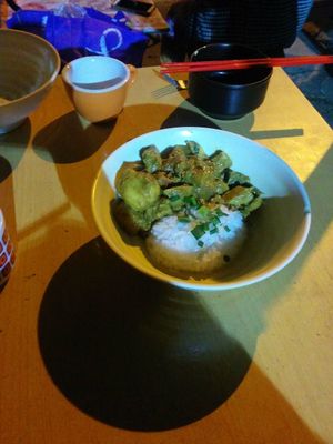 Rice + Roasted tofu at So Boring in Kowloon