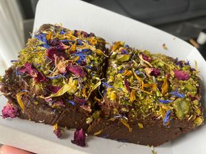 Sweet potato brownie  at Sencha Lunchstore in Alkmaar