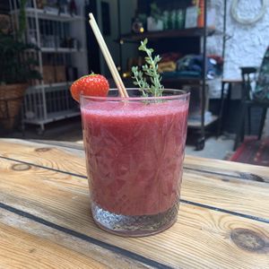 The red smoothie  at Sencha Lunchstore in Alkmaar