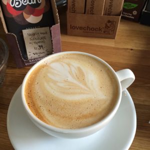 Oatmilk cappuccino at Kafe Soil in Trondheim