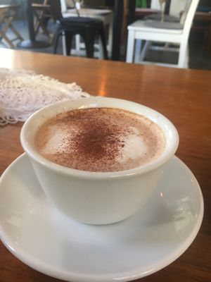 Heavenly Hot Chocolate with Oatmilk  at Kafe Soil in Trondheim