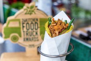 Pita Gado Gado at Vleesch Noch Visch in Amsterdam