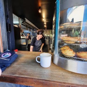Morning coffee at Space Bars Gelato in Lismore