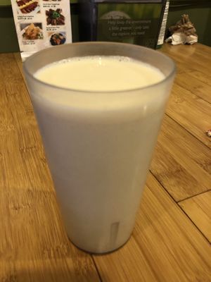 Soy milk  at Taiwan Noodle in Albany