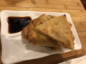 Scallion pancakes  at Taiwan Noodle in Albany