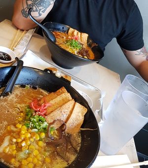 Amazing ramen 💚 at Chibiscus in Los Angeles