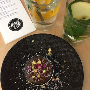 chocolate mousse  at Happy Earth in Rotterdam