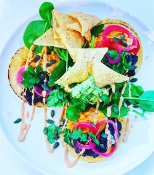 Tostadas at Happy Earth in Rotterdam