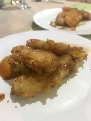 Pineapple fritters at Refresh in Manggis