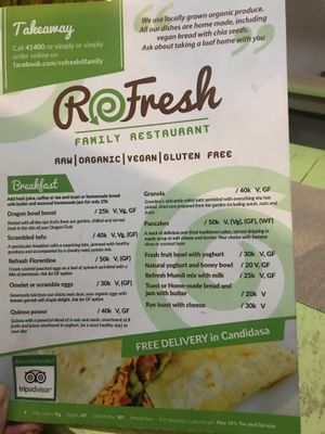 Menu at Refresh in Manggis