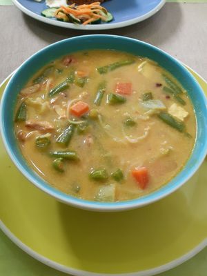 Vegan laksa at Refresh in Manggis