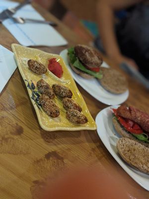 Croquetas de verduras at VA De BO in Mallorca