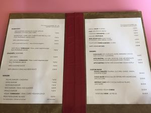 menu  at VA De BO in Mallorca