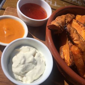 Roast Sweet Potato Wedges at Kemu in Terrigal
