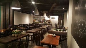 Restaurant interior at D'Life - Pandan Indah 蔬食 in Kuala Lumpur