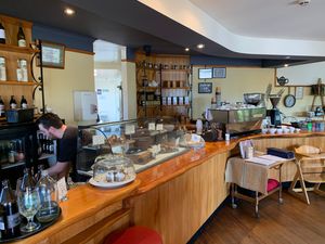 Counter at Hislop's Cafe in Kaikoura