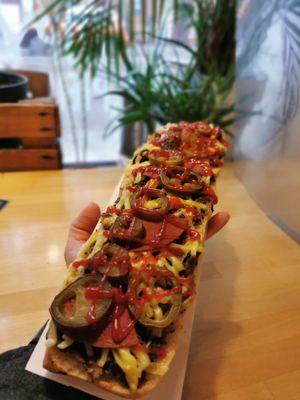 Vegan Hardcore zapiekanka 🌶️ at ZZtop in Wroclaw