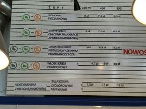 menu at ZZtop in Wroclaw