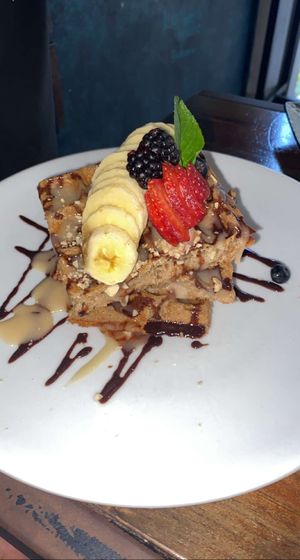 French toast  at The Pitted Date in Playa Del Carmen
