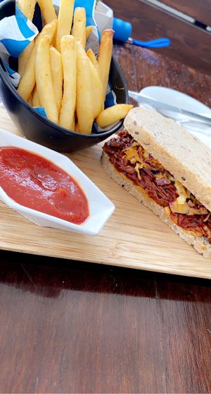 Jackfruit bbq !!! Amazing!!! at The Pitted Date in Playa Del Carmen