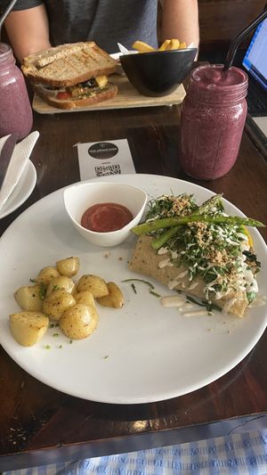 Savoury crepe at The Pitted Date in Playa Del Carmen