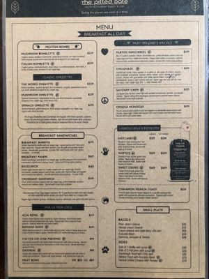 Menu at The Pitted Date in Playa Del Carmen