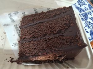 Chocolate cake at The Pitted Date in Playa Del Carmen