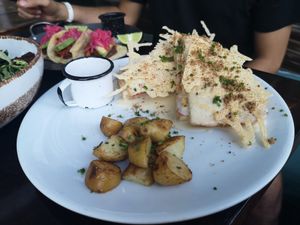 Increíble con bechamel at The Pitted Date in Playa Del Carmen