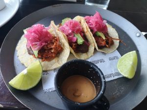 Tacos de yaca at The Pitted Date in Playa Del Carmen