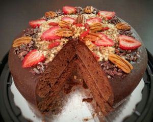 chocolate cake made to order at The Pitted Date in Playa Del Carmen