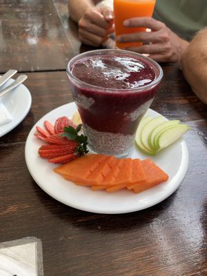 Chia pudding  at The Pitted Date in Playa Del Carmen