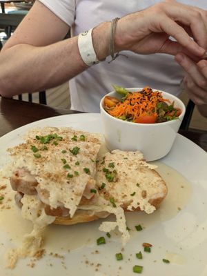 Croque-monsieur at The Pitted Date in Playa Del Carmen