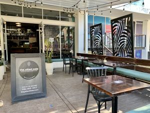 Nice covered outdoor seating area  at The Pitted Date in Playa Del Carmen