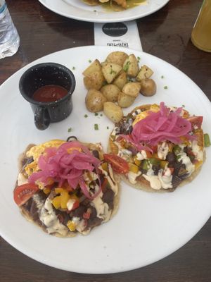 Huevos rancheros   at The Pitted Date in Playa Del Carmen