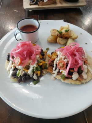 Huevos Rancheros at The Pitted Date in Playa Del Carmen