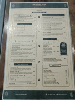 Menu at The Pitted Date in Playa Del Carmen