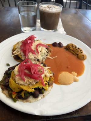 Huevos rancheros!!! They were sooo yummy   at The Pitted Date in Playa Del Carmen