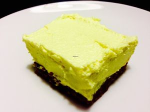 Creamy Lemon Bar at The Pitted Date in Playa Del Carmen