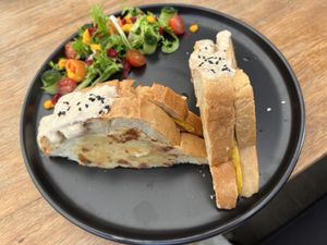 Croque Monsieur  at The Pitted Date in Playa Del Carmen