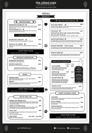 Menú  at The Pitted Date in Playa Del Carmen