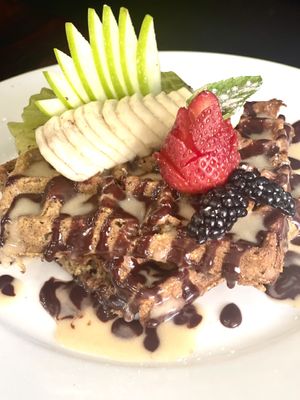 Waffles 🧇  at The Pitted Date in Playa Del Carmen